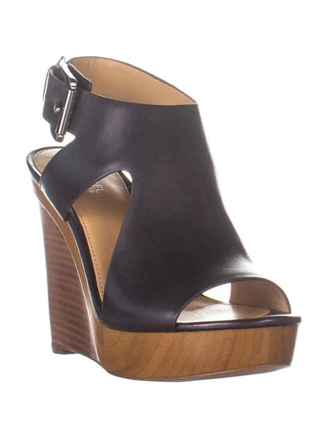 michael kors josephine wedge charcoal|Michael Michael Kors Woman's Josephine Wedge Leather .